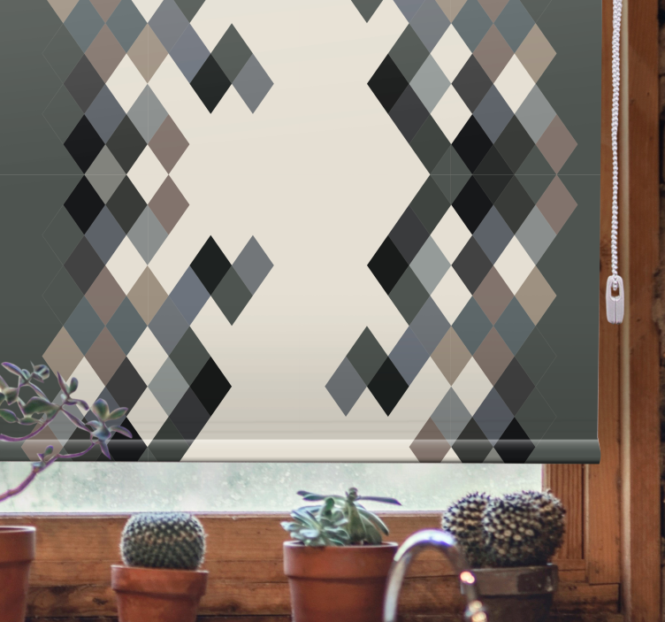 カラーシェードカラーブロックリビングルームブラインド - TENSTICKERS