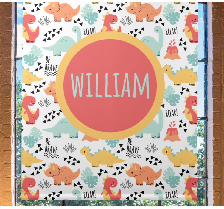 ブラインド 恐竜 サークルネーム付きベビーダイナソー - TENSTICKERS