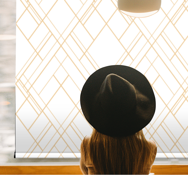 ブラインド エレガント 幾何学的な黄金のライン - TENSTICKERS