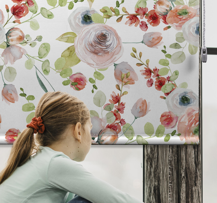 花の枝クラシックブラインド - TENSTICKERS