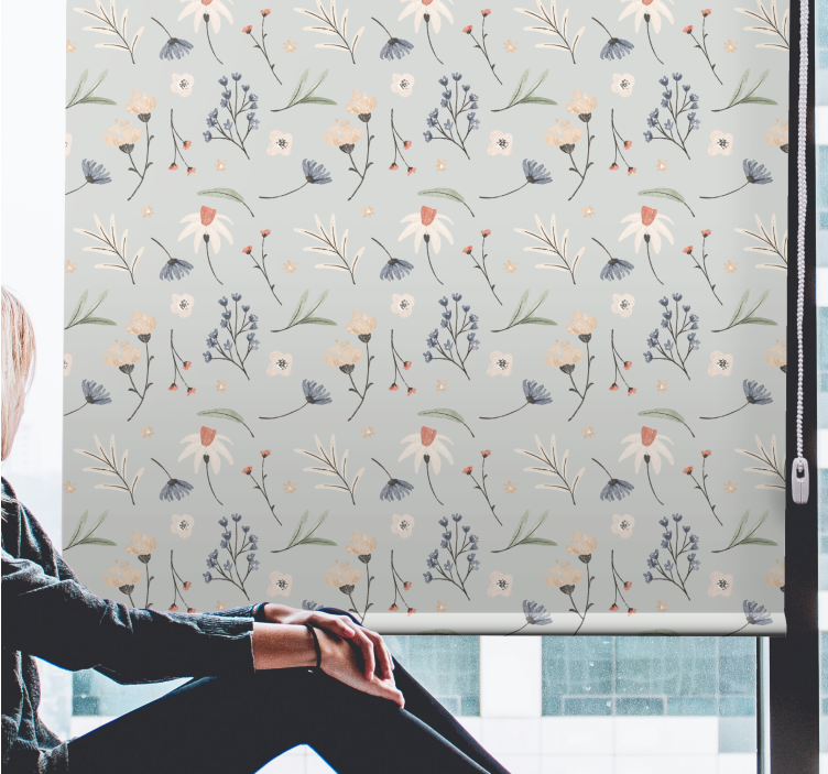 ブラインド 花 繊細な要素 - TENSTICKERS