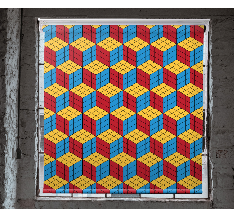 ブラインド オタク カラフルキューブパターン - TENSTICKERS