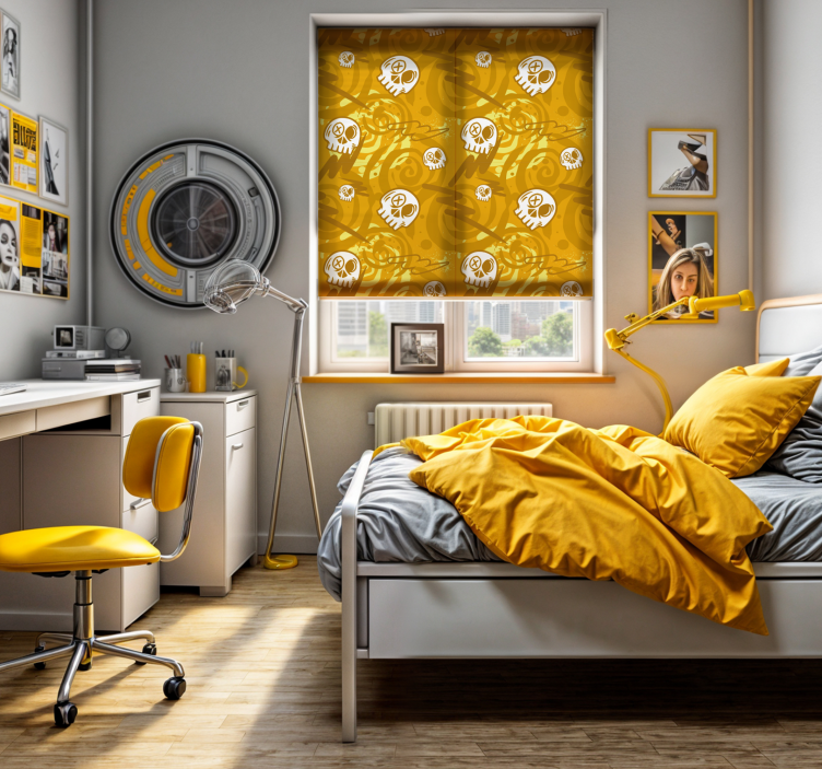 ブラインド テンネージャールーム 頭蓋骨の落書き - TENSTICKERS