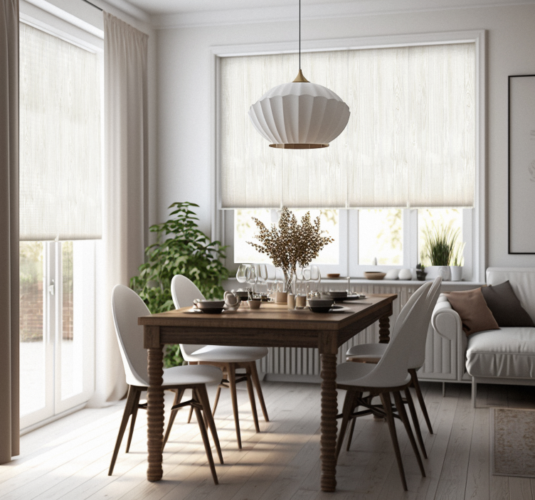 灰色の木の素朴なローラーブラインド - TENSTICKERS