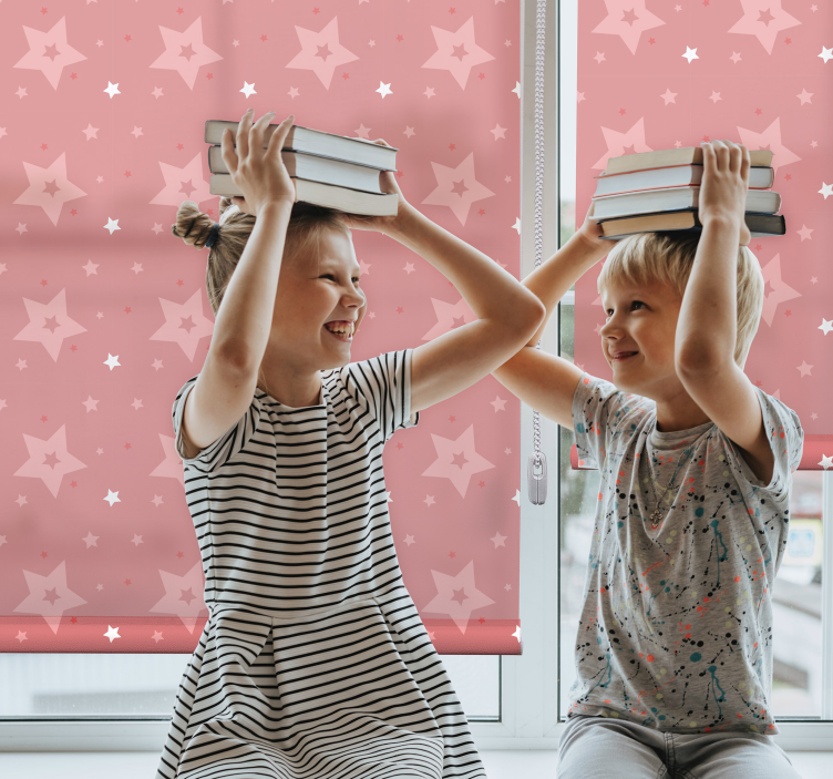 ブラインド 子供部屋 遊び心のある星模様 - TENSTICKERS