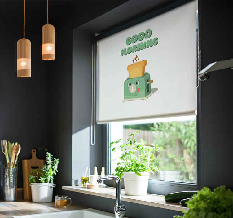 キッチン ロール スクリーン トースターで迎える朝 - TENSTICKERS