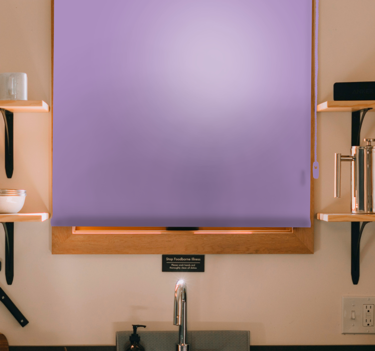 ライラックバイオレットプレーンカラーエレガントブラインド - TENSTICKERS