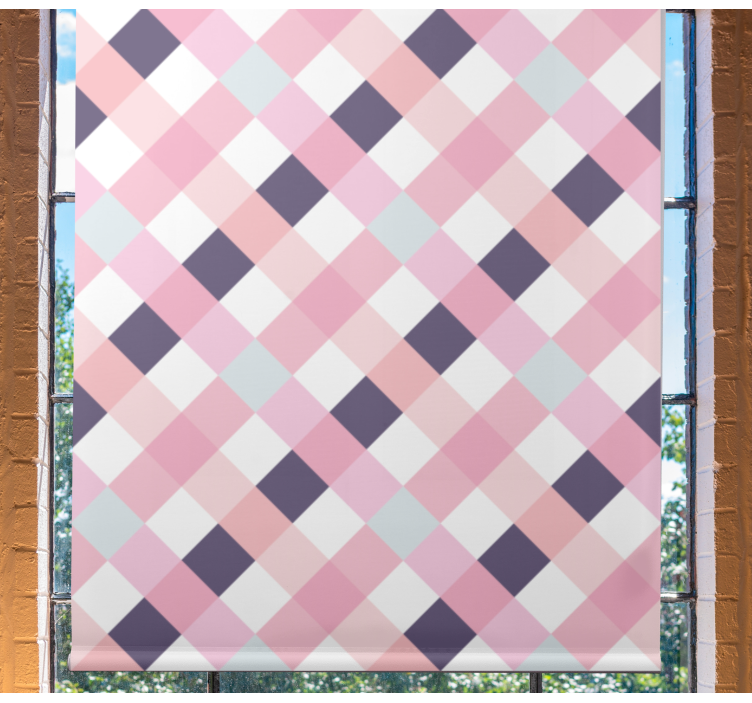 ロール スクリーン オシャレ ダイヤモンドパターンの調和 - TENSTICKERS