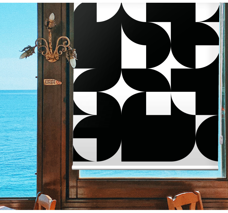 ロール スクリーン オシャレ エネルギッシュな幾何学模様 - TENSTICKERS