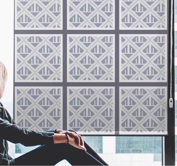 ロール スクリーン オシャレ 幾何学模様セクション - TENSTICKERS