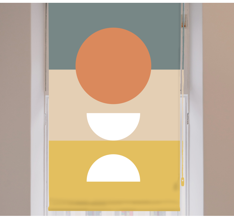 ロール スクリーン オシャレ 幾何学模様の配置 - TENSTICKERS