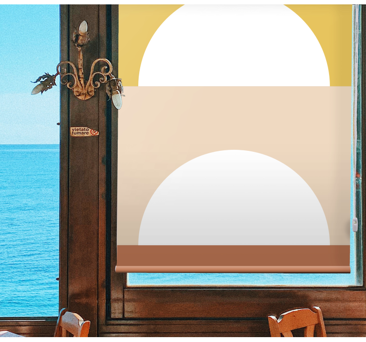 ロール スクリーン オシャレ 昇る太陽の円 - TENSTICKERS