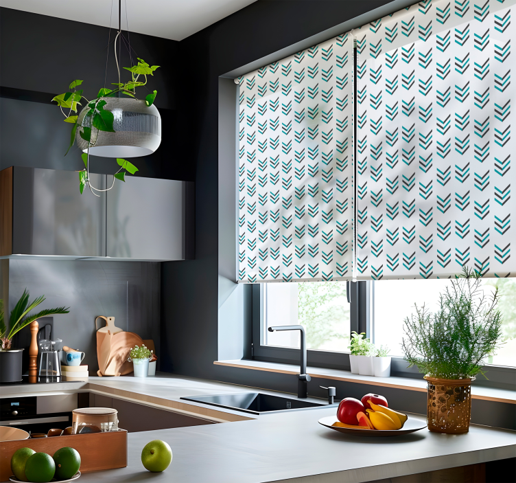 ブラインド 北欧 青い矢印 - TENSTICKERS