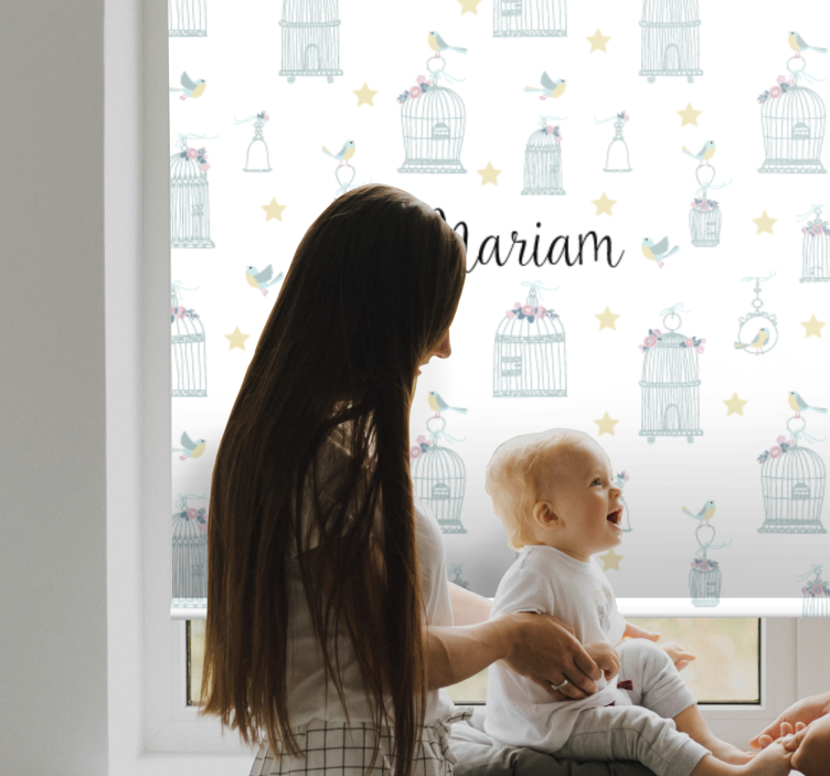 ブラインド 保育園 名前入りバードケージ - TENSTICKERS