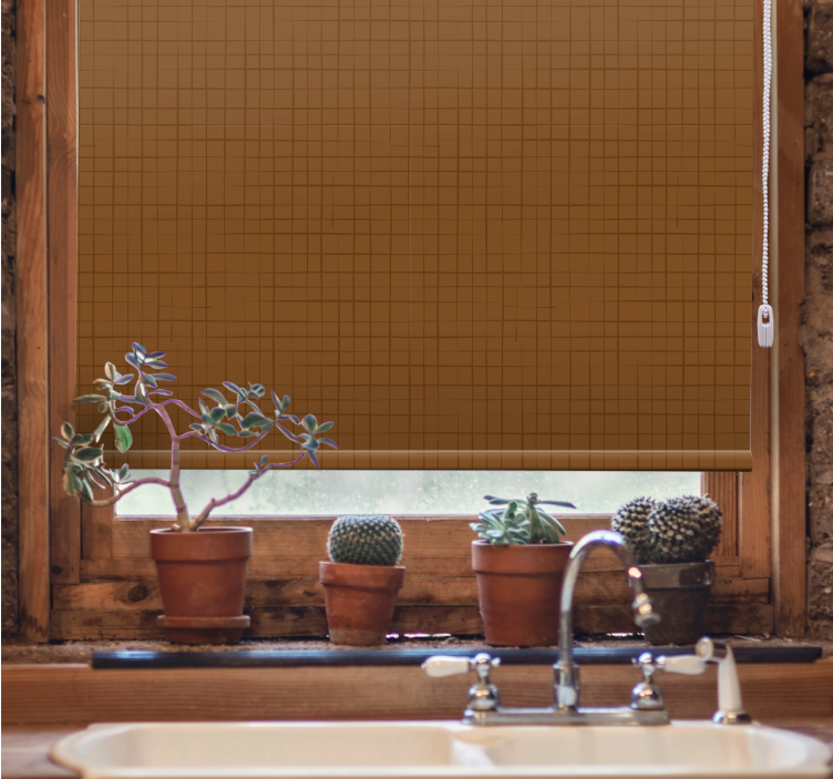 ブラインド テクスチャとパターン 茶色の四角形の表面 - TENSTICKERS