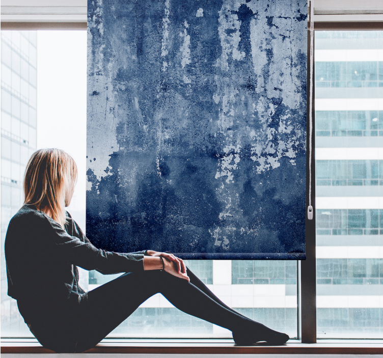 ブラインド テクスチャとパターン くすんだ青い表面 - TENSTICKERS