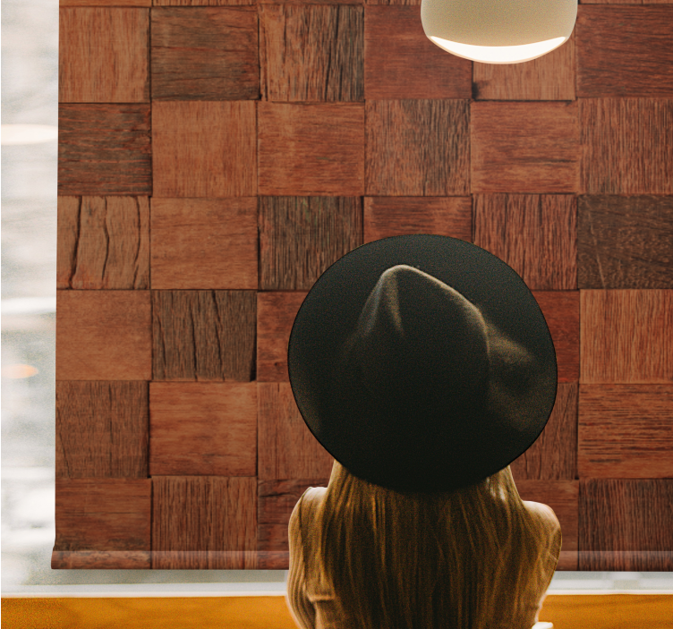 ブラインド テクスチャとパターン 木の角板 - TENSTICKERS