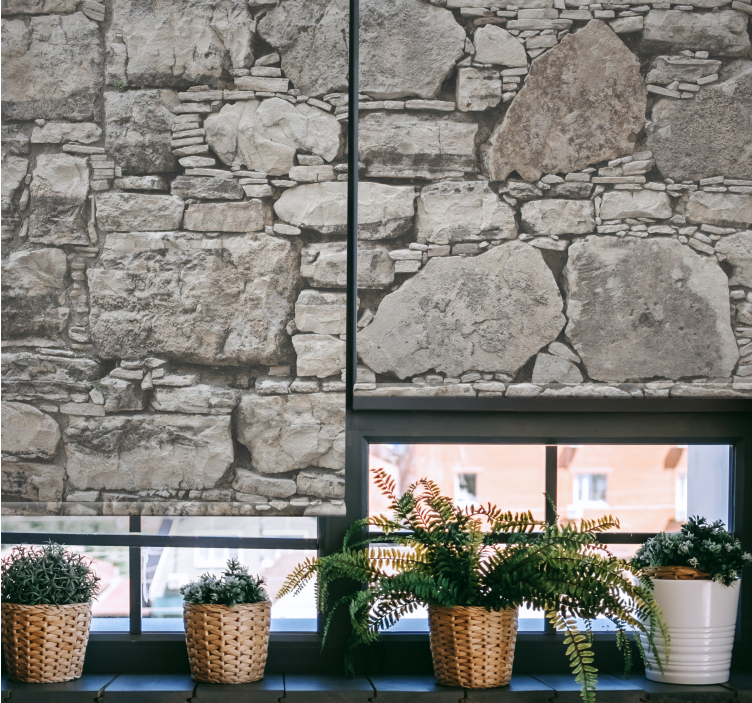 ブラインド テクスチャとパターン 石壁効果 - TENSTICKERS