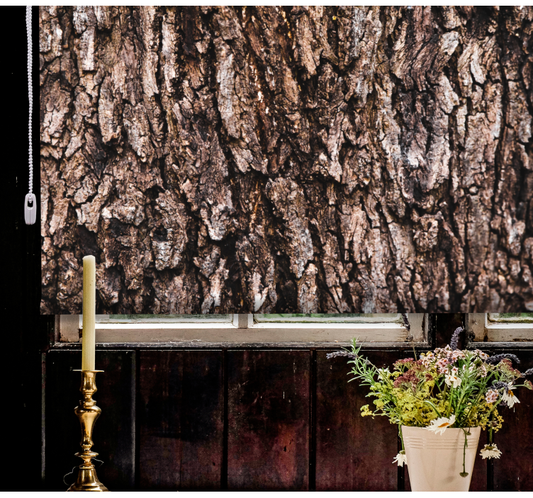 リアルな樹皮マスターベッドルームブラインド - TENSTICKERS