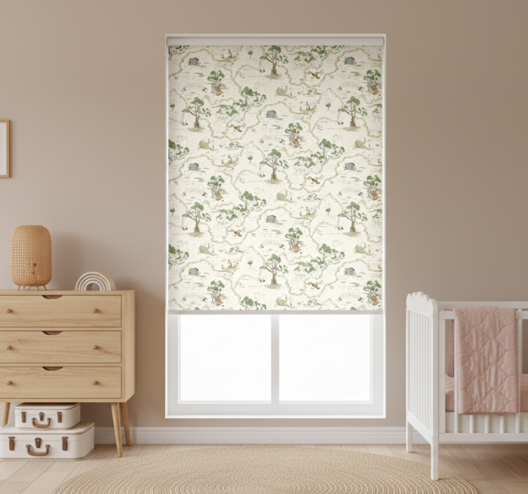 ブラインド 北欧 芸術的抽象森林の木々 - TENSTICKERS