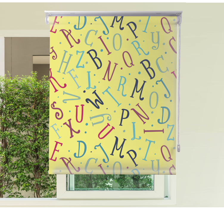 ブラインド テキスト付きカラフルアルファベットレター - TENSTICKERS