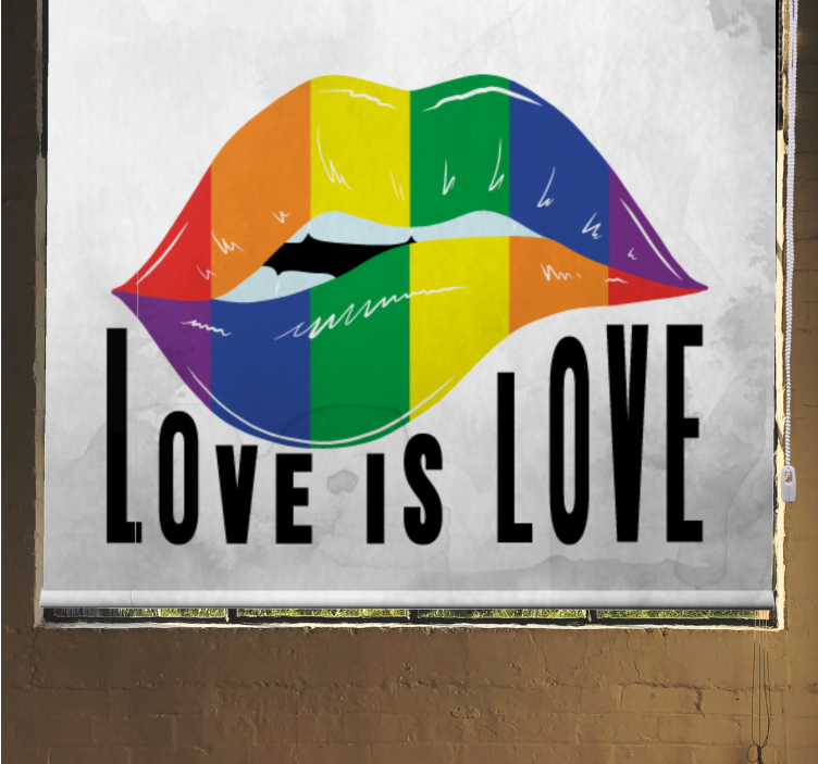 ブラインド テキスト付きレインボーリップアート - TENSTICKERS