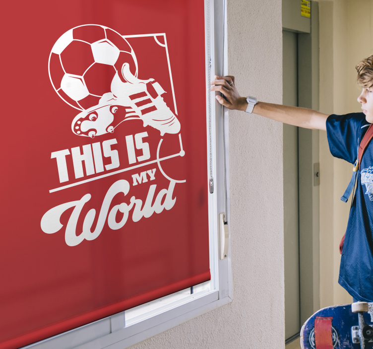 これは私の世界のサッカーブラインドです - TENSTICKERS