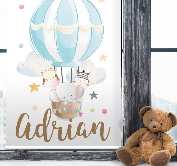 星と雲が見えない気球の動物 - TENSTICKERS