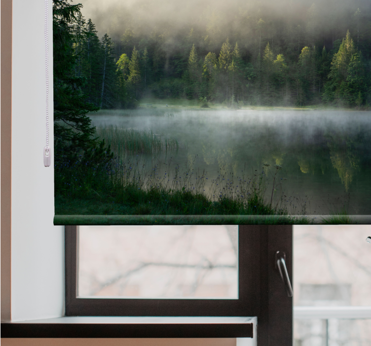 ブラインド 木 森の霧の反映 - TENSTICKERS