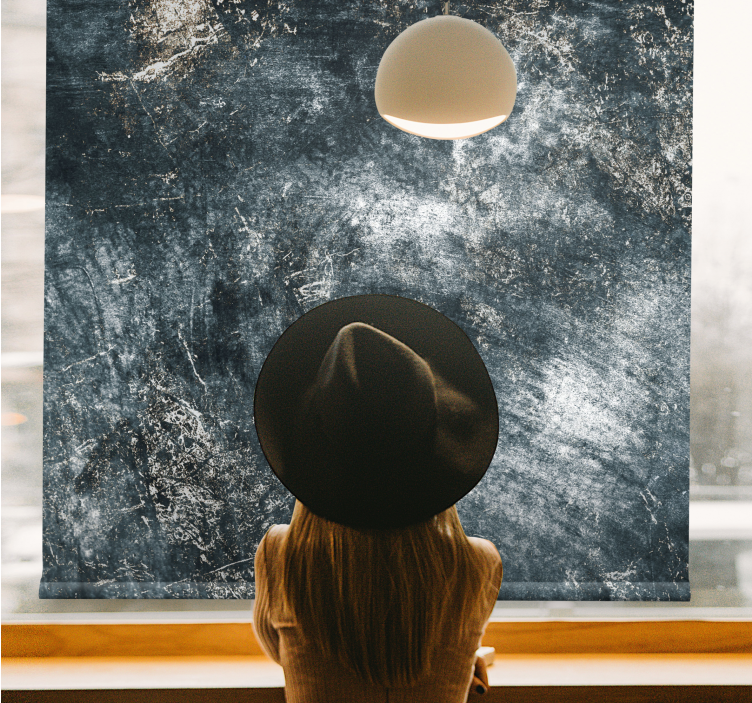 着用した「インダストリアルスタイル」のリビングルームブラインド - TENSTICKERS