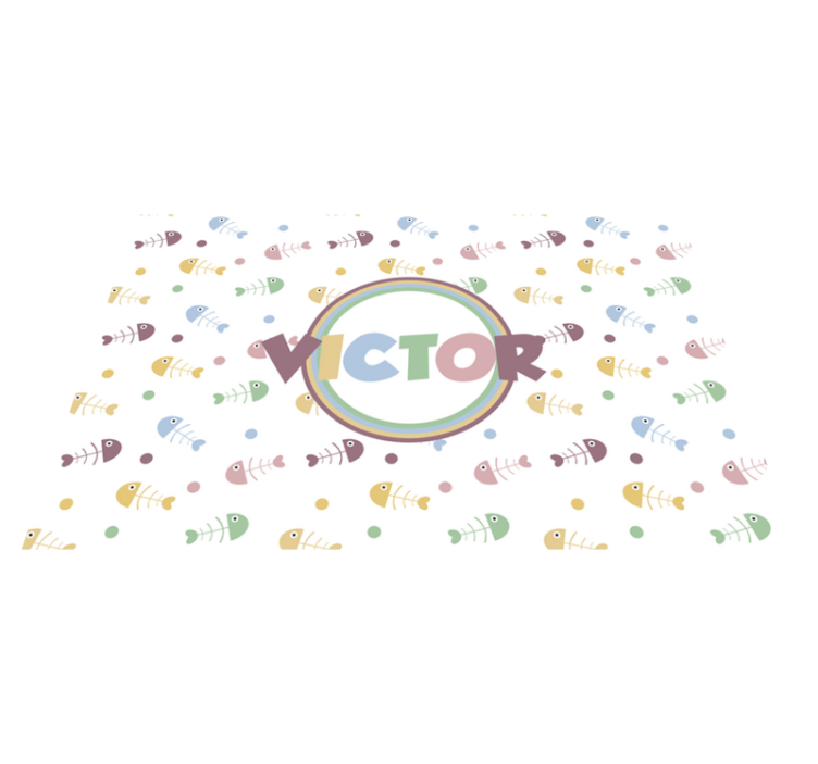 ランチョンマット 子供 活き活きとした魚のコンセプト - TENSTICKERS