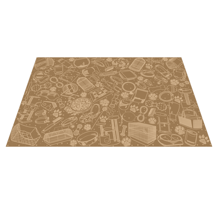 ランチョン マット 柄 複雑なキッチン要素 - TENSTICKERS