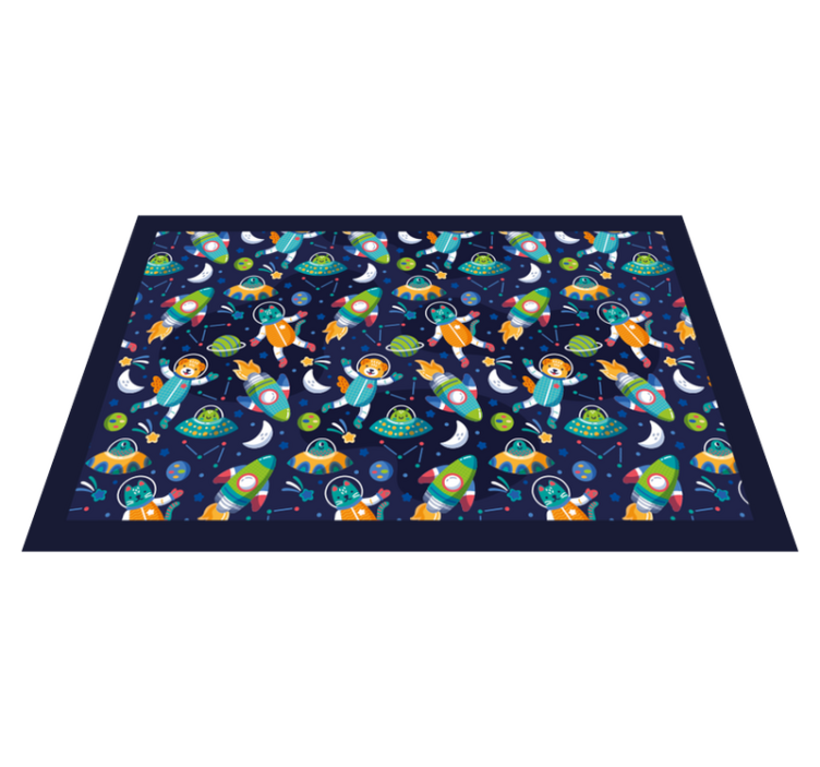ランチョンマット 子供 カラフルな宇宙の冒険 - TENSTICKERS
