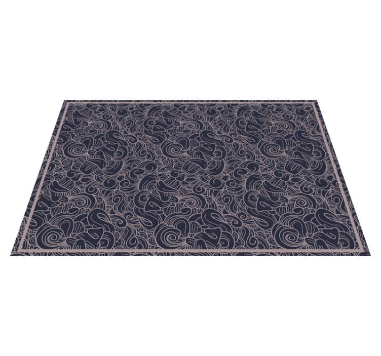 ランチョン マット 柄 渦巻きラインパターン - TENSTICKERS