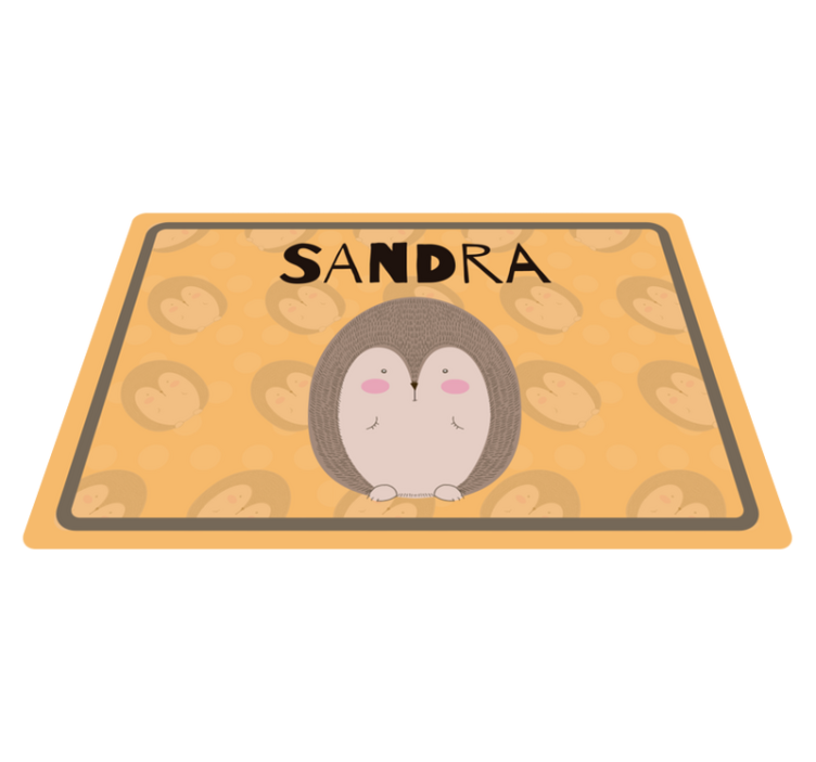 ランチョンマット 子供 かわいいハリネズミのアート - TENSTICKERS