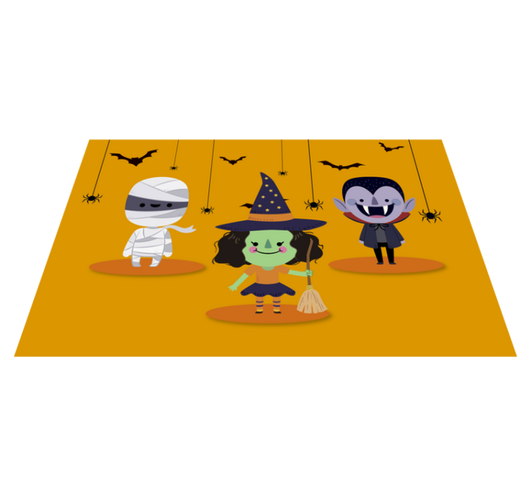 プレースマットハロウィンの楽しいキャラクター - TENSTICKERS