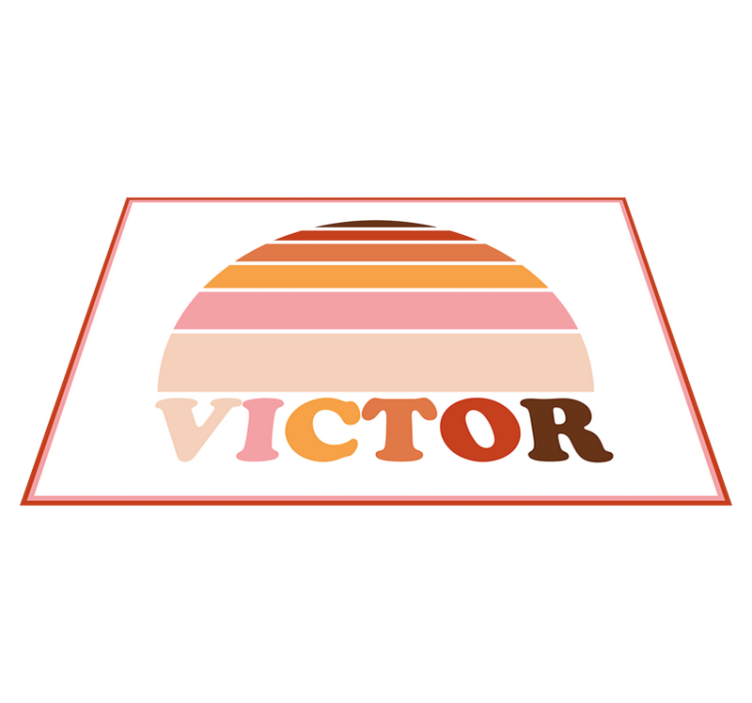 ランチョン マット 名前付き カスタマイズ可能な名入りマット - TENSTICKERS