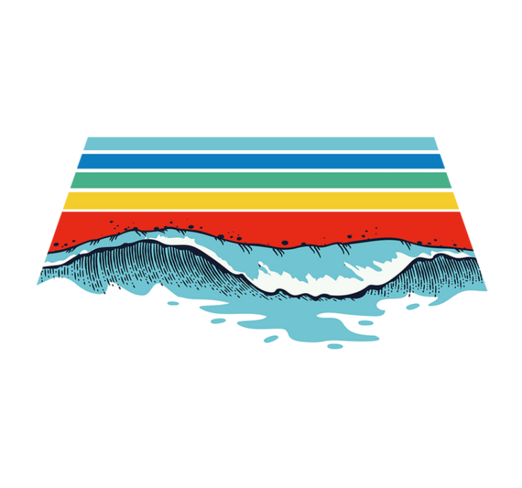 テーブルクロスモダン波模様テーブル - TENSTICKERS