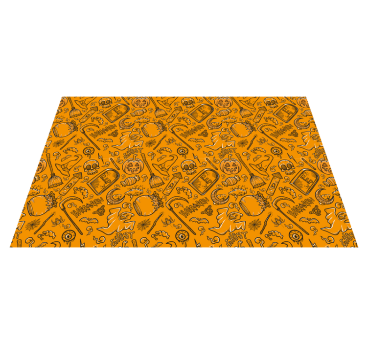 プレースマット ハロウィンの不気味なモチーフ - TENSTICKERS