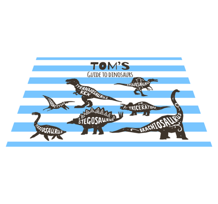 パーソナライズされたプレースマットという名前の恐竜 - TENSTICKERS