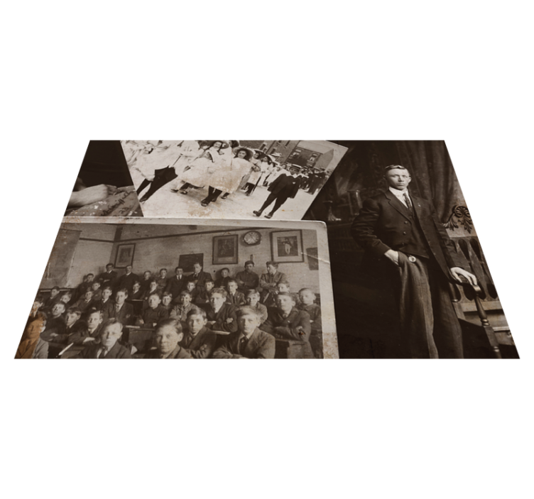 ランチョンマット 家 ヴィンテージ写真コラージュ - TENSTICKERS