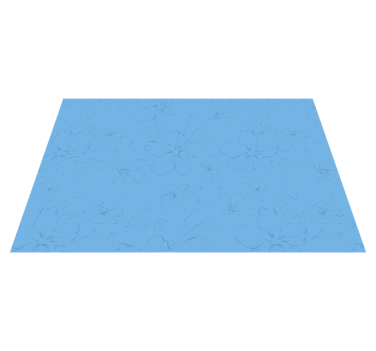 花柄ブルーエレガントランチョンマット - TENSTICKERS