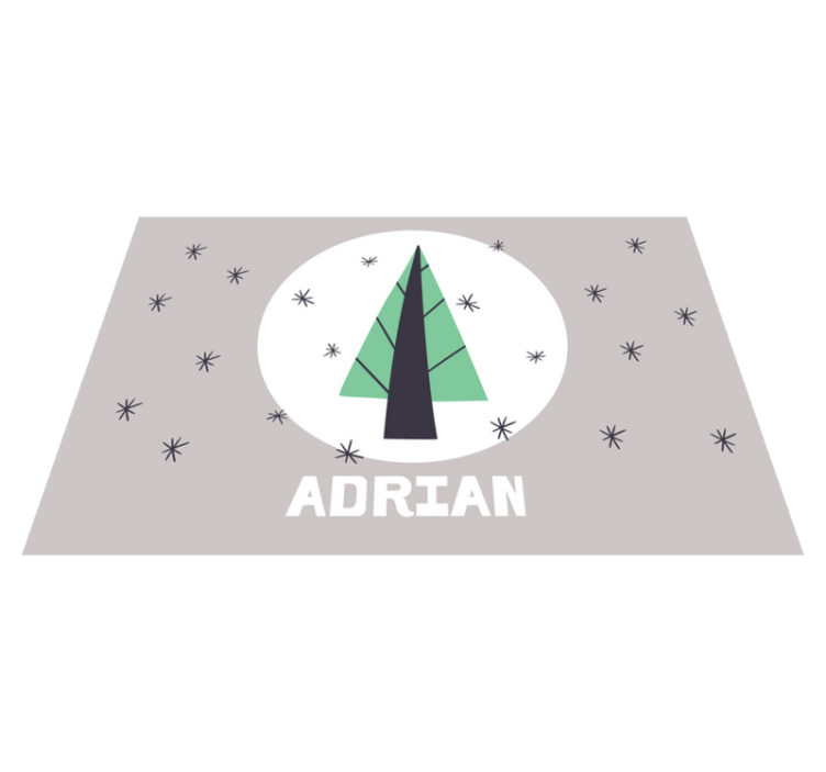 パーソナライズされたクリスマスツリークリスマスプレースマット - TENSTICKERS