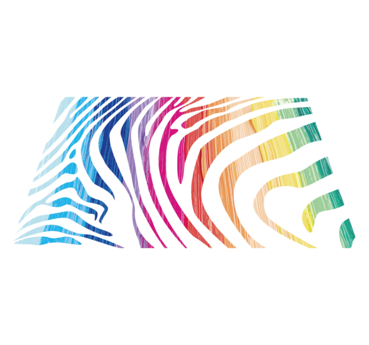 オリジナル ランチョンマット カラフルゼブラストライプ - TENSTICKERS