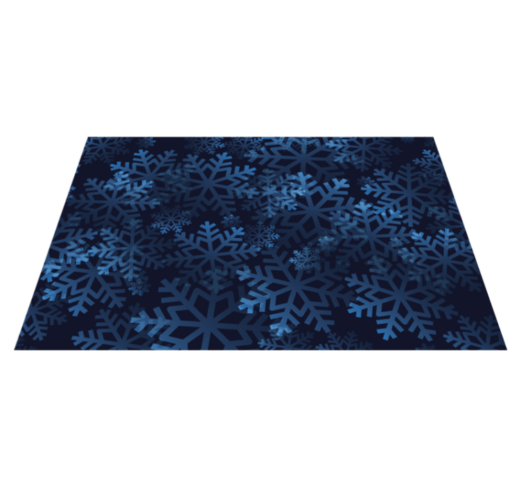 クリスマス ランチョン マット 雪の結晶模様オーバーレイ - TENSTICKERS