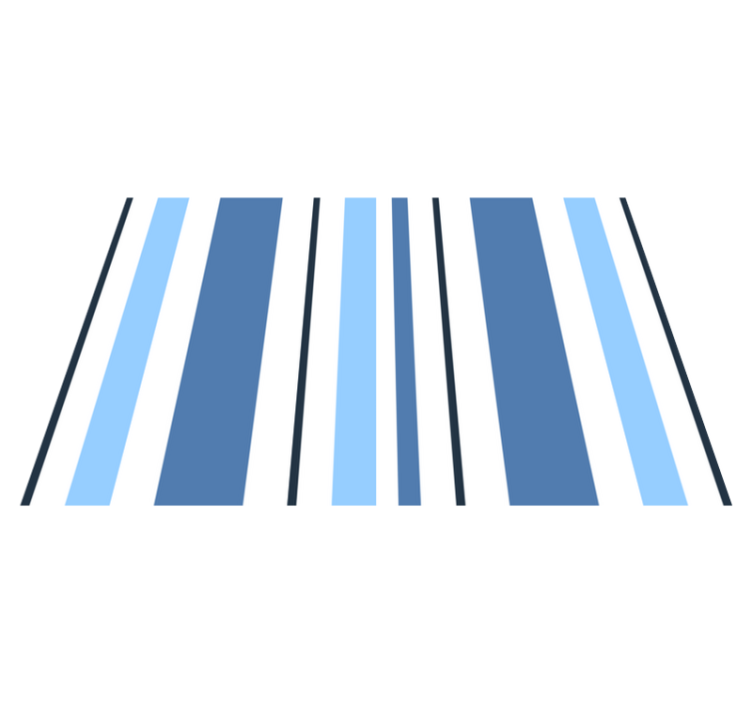 テーブル クロス モダン 青いストライプのランチョンマット - TENSTICKERS