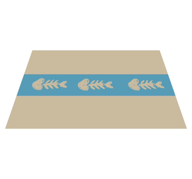 オリジナル ランチョンマット ユニークな魚の骨模様 - TENSTICKERS