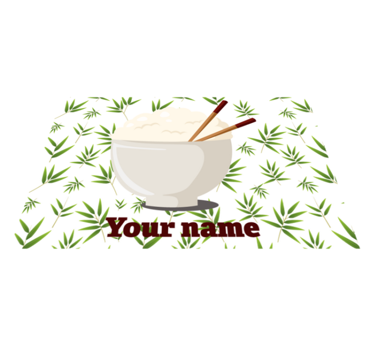 箸と竹のランチョンマット - TENSTICKERS