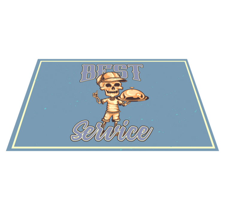 オリジナル ランチョンマット 骨のウェイターサービス - TENSTICKERS