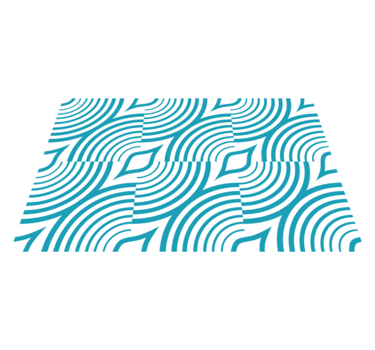 テーブル クロス モダン 曲線波模様 - TENSTICKERS